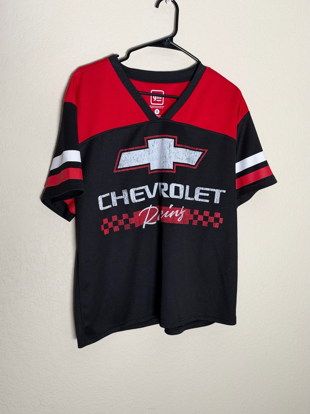 Chevrolet Racing Short Sleeve Boxy Jersey Black Red White Breathable material